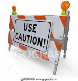 Clip Art - Use caution construction sign barricade danger warning ...
