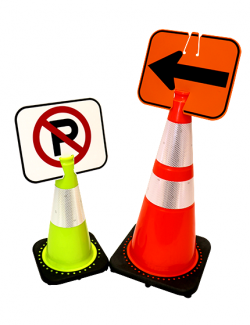 Traffic Cone Signs - Clip-On Cone Signs | Traffic Safety Store
