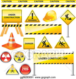 Vector Stock - Warning and under construction signs. Stock ...