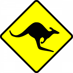 Caution Kangaroo Clip Art at Clker.com - vector clip art online ...