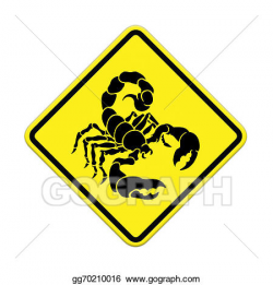 Stock Illustrations - Scorpion caution sign. Stock Clipart ...