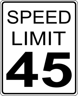 45mph Speed Limit Road Sign clip art Free vector in Open office ...