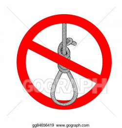 Vector Illustration - Stop gallows. it is forbidden to death by ...