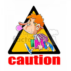 Royalty-Free caution no running sign 394765 vector clip art image ...