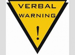 Verbal Warning Clip Art