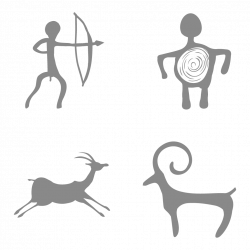 Use these sample clipart images from the Cave Paintings...
