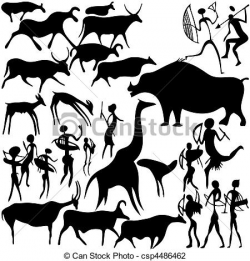 Cave Drawing Clipart