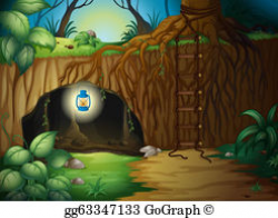 Vector Art - Cave. Clipart Drawing gg72293164 - GoGraph