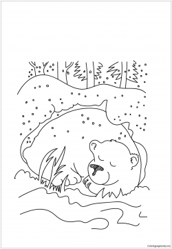 Amazing Hibernation Coloring Pages Page Bear Hibernating Best Of ...