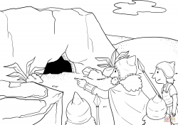 Saul Goes to the Cave coloring page | Free Printable Coloring Pages