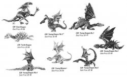 C29 Young Dragons, Turtle Dragon, Young Wyvern, Cave Dragon