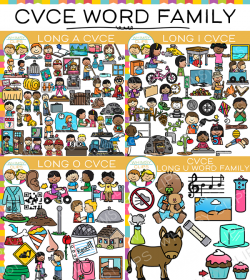 CVCe Long Vowel Word Family Clip Art , Images & Illustrations ...