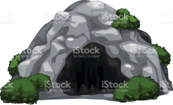 Cave clipart - Pencil and in color cave clipart