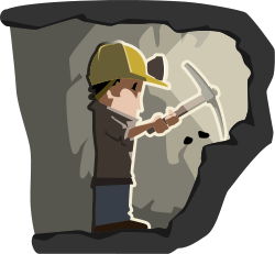 miner by @tzunghaor - cave, clip art, clipart, coal, helmet, job ...