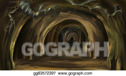Stock Illustration - Mysterious cave. Clipart Illustrations ...