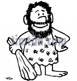 Free drawing of Caveman 3 BW from the category History - TimTim.com