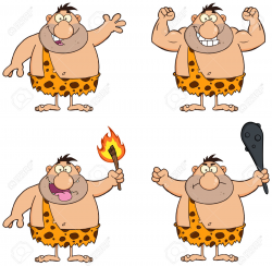 Caveman clipart character - Pencil and in color caveman clipart ...