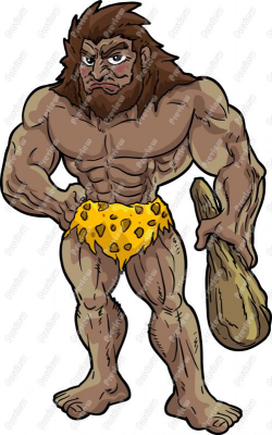 Caveman Clip Art - Caveman Mascot - Cartoon