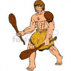 Royalty-Free caveman club two 001 389880 vector clip art image - EPS ...