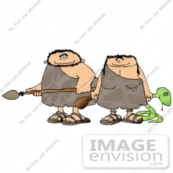 Snake Caveman Clipart