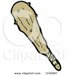 Club clipart wooden club - Pencil and in color club clipart wooden club