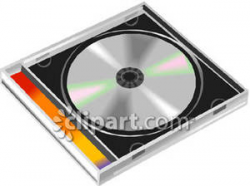 Realistic CD In Its Case - Royalty Free Clipart Picture
