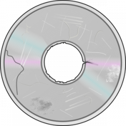 Severely Damaged Compact Disc Clip Art at Clker.com - vector clip ...