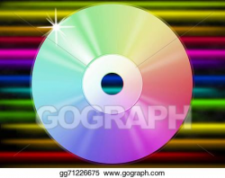 Clipart - Cd background shows music listening and colorful lines ...