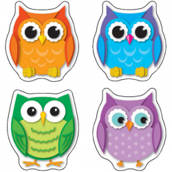 Colorful Owls Shape Stickers, | Clipart Panda - Free Clipart Images