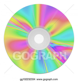 Drawing - A colorful cd-rom music data storage. Clipart Drawing ...