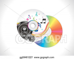 Stock Illustration - Abstract colorful musical cd cover template ...