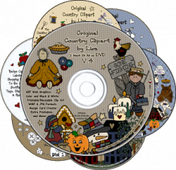 Clipart and Cute Country Graphics Collection on DVD and 6 CDs