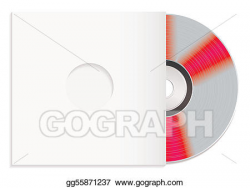 Vector Art - Shiny cd and paper case. Clipart Drawing gg55871237 ...