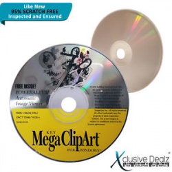 RARE SoftKey Mega ClipArt for Windows CD-ROM Software 1994 DISC ONLY ...