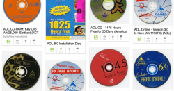 Revisit the '90s with a collection of AOL CDs