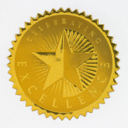 Celebrating Excellence Gold Foil Certificate Seals | Successories