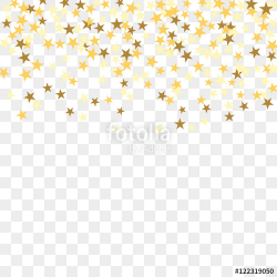 Gold star confetti celebration, isolated on transparent background ...
