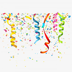 Confetti Streamers Vector, Confetti, Colored Ribbon, Celebrate PNG ...