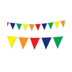 Multi-Colored Flag Pennant Streamer String Party Celebration Banner ...