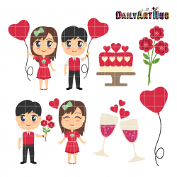Valentines Day Couples Clip Art Set – Daily Art Hub – Free Clip Art ...