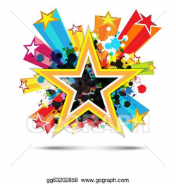 Vector Stock - Abstract celebration star background design. Clipart ...