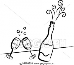 Champagne Clip Art - Royalty Free - GoGraph