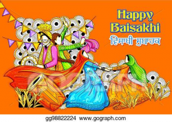 EPS Illustration - Happy vaisakhi punjabi festival celebration ...