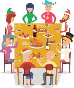 Eating lunch with family clipart collection