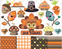 Thanksgiving clipart | Etsy