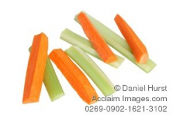 Stock Photo of Celery and Carrot Sticks