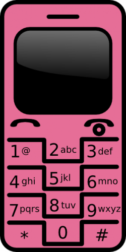 Pink Cell Phone Clip Art at Clker.com - vector clip art online ...