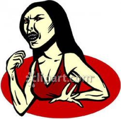 An Evil Female Vampire Royalty Free Clipart Picture