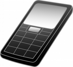 Black and Grey Cell Phone Design - Free Clip Art