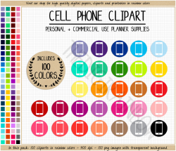 SALE 100 IPHONE clipart iphone stickers cell phone planner stickers ...
